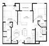 2 Bedroom E ADA Floor Plan 2 Bedroom E ADA Floor Plan at Two Points Crossing, Madison, WI, 53593